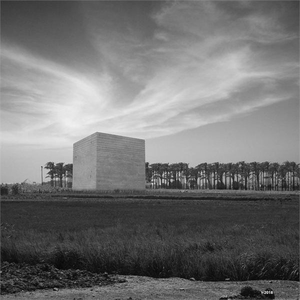 Image 1: the cube in the landscape, 2018.